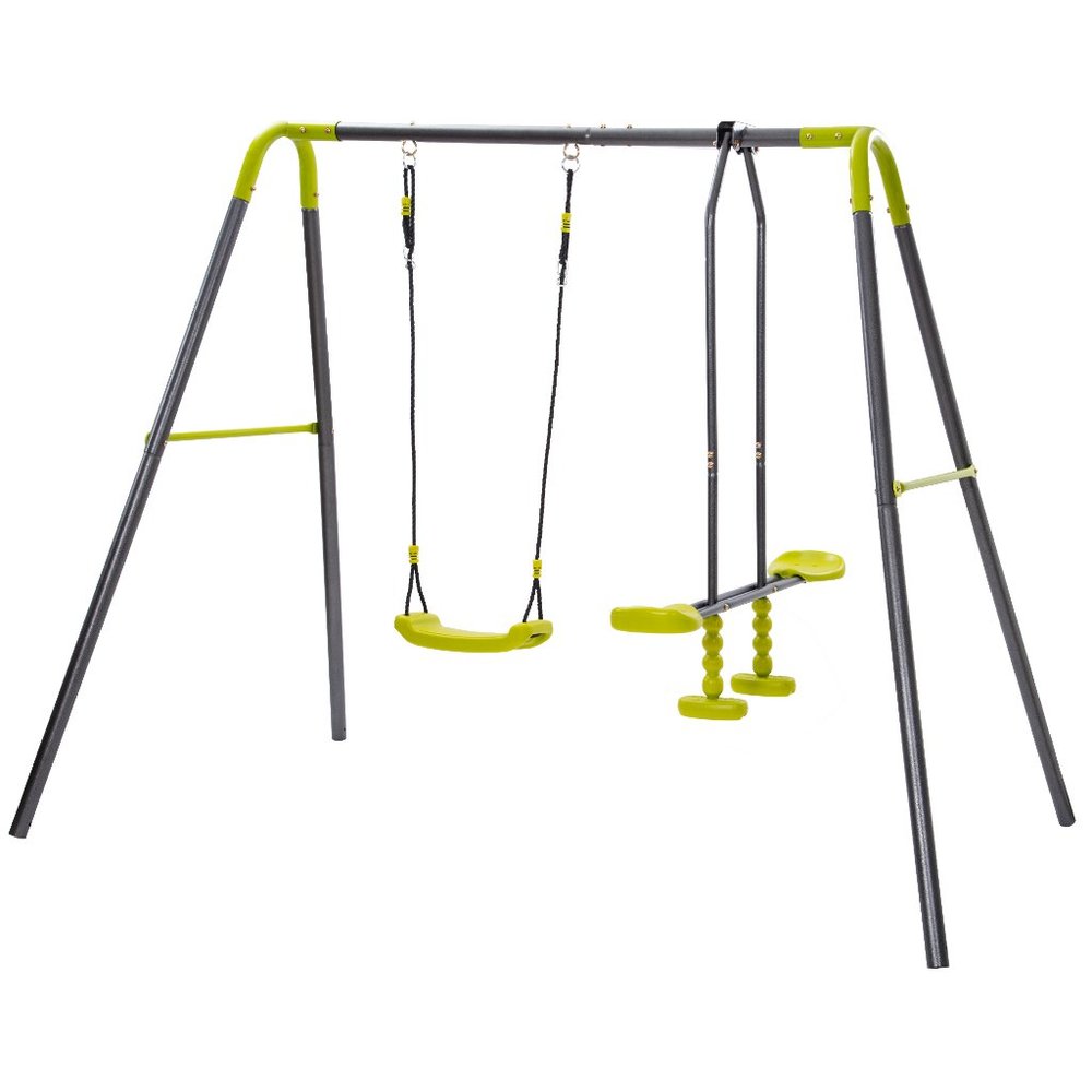 2 in 1 Metal Swing Set, A-Frame